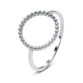 Circle Magnet Balls Style Silver Ring NSR-2881